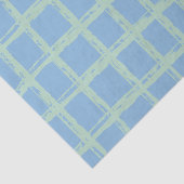 Blaues, grünes Hand gemaltes Zwirn-Musterpapier Seidenpapier (Ausschnitt)