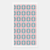 Blaues grünes Leaf - Botanisches Muster Serviette (Vorderseite)