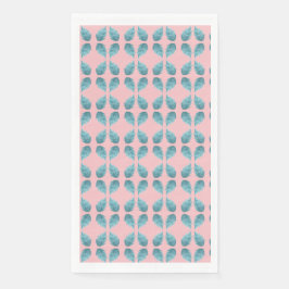 Blaues grünes Leaf - Botanisches Muster Serviette