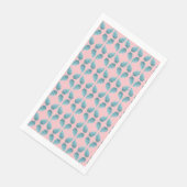 Blaues grünes Leaf - Botanisches Muster Serviette (Ecke)