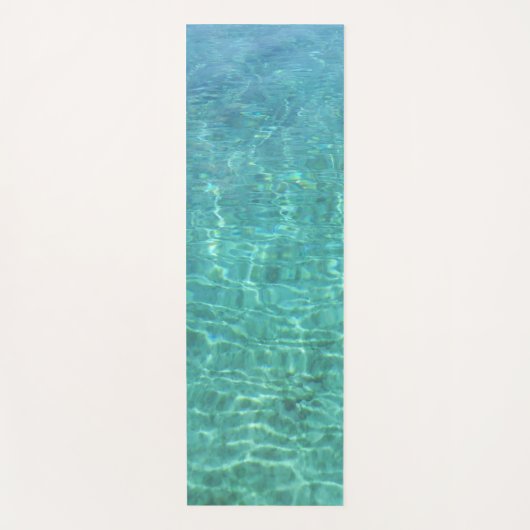 Blaues grünes Meerwasser-Template Elegant Trendy Yogamatte (Vorderseite)