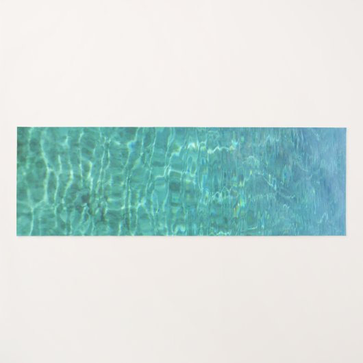 Blaues grünes Meerwasser-Template Elegant Trendy Yogamatte (Vorderseite (Horizontal))