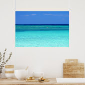 Blaues grünes Paradies Poster (Küche)