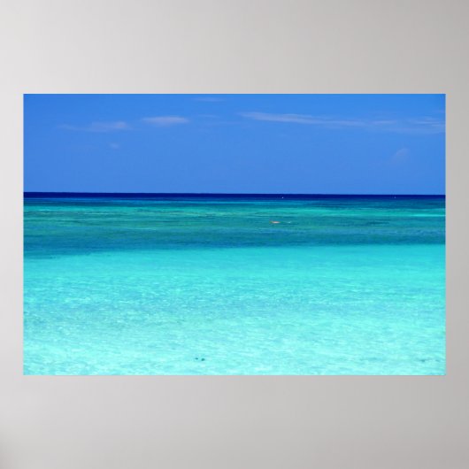 Blaues grünes Paradies Poster (Vorne)