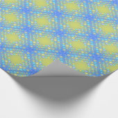 Blaues grünes Party - Luftballon Geschenkpapier (Ecke)