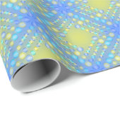 Blaues grünes Party - Luftballon Geschenkpapier (Rolleneckpunkt)