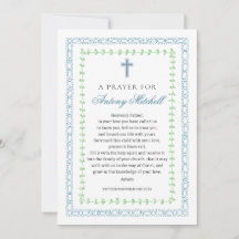 Blaues Grünes Taufgebet