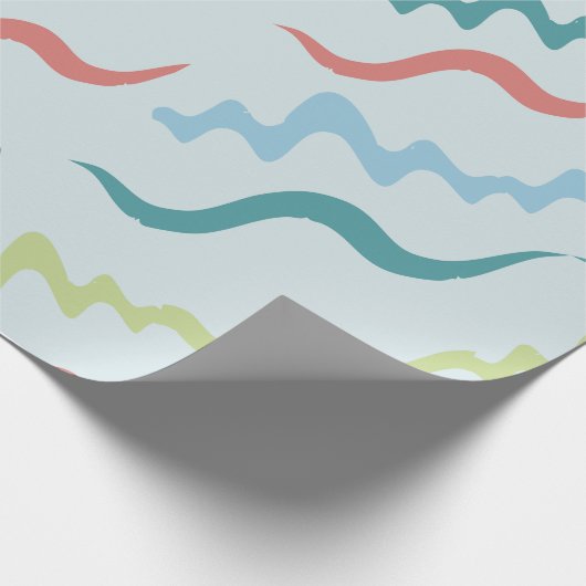 Blaues grünes Umschlagpapier Geschenkpapier (Ecke)