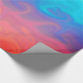 Blaues, grünes und orangefarbenes Design Geschenkpapier (Ecke)