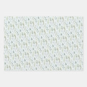 Blaues grünes Wasser Botanisch Geschenkpapier Set (Vorderseite 3)