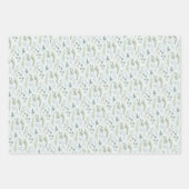 Blaues grünes Wasser Botanisch Geschenkpapier Set (Vorderseite)