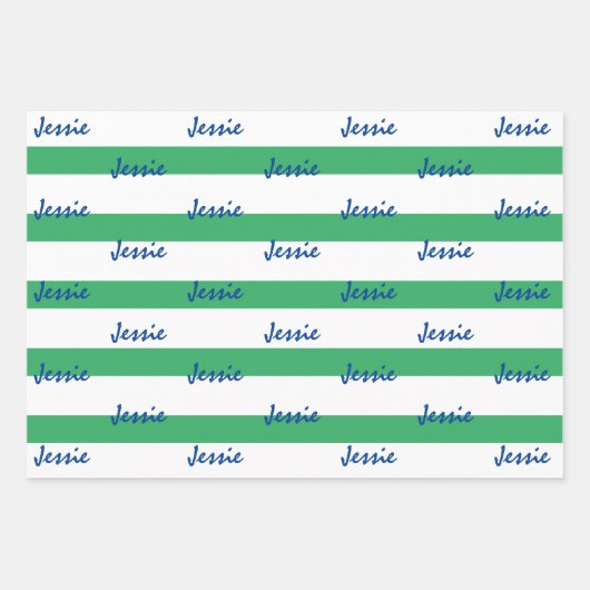 Blaues grünes Weißbuch zum Personalisierten Umschl Geschenkpapier Set (Vorderseite 2)