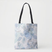 Blaues Grunge-Design für Rose Tasche (Vorderseite)