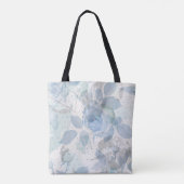 Blaues Grunge-Design für Rose Tasche (Rückseite)