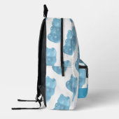 Blaues Gummibärmuster Bedruckter Rucksack (Links)
