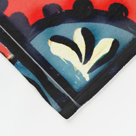 Blaues Gypsi Fleecedecke (Ecke)