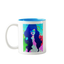 Blaues Haar kümmert sich nicht