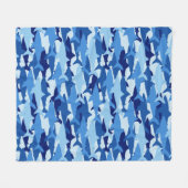 Blaues Hai Muster 2 Fleecedecke (Vorderseite (Horizontal))