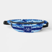 Blaues Hai Muster Bauchtasche (Vorderseite)