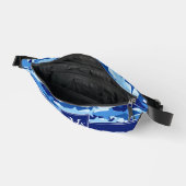 Blaues Hai Muster Bauchtasche (Offen)