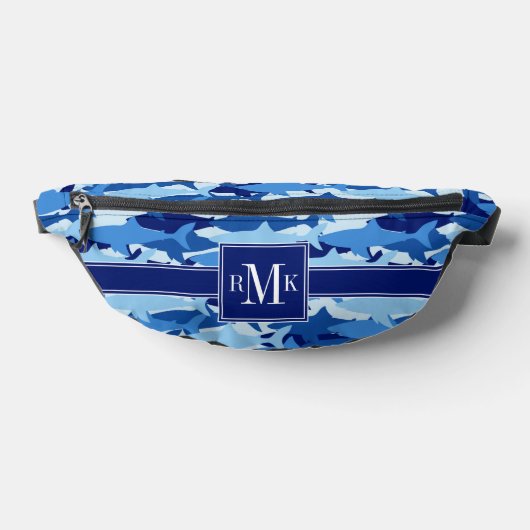 Blaues Hai Muster Bauchtasche (Ablage )