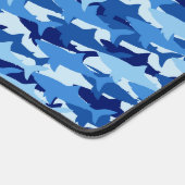 Blaues Hai Muster Schreibtischunterlage (Ecke)