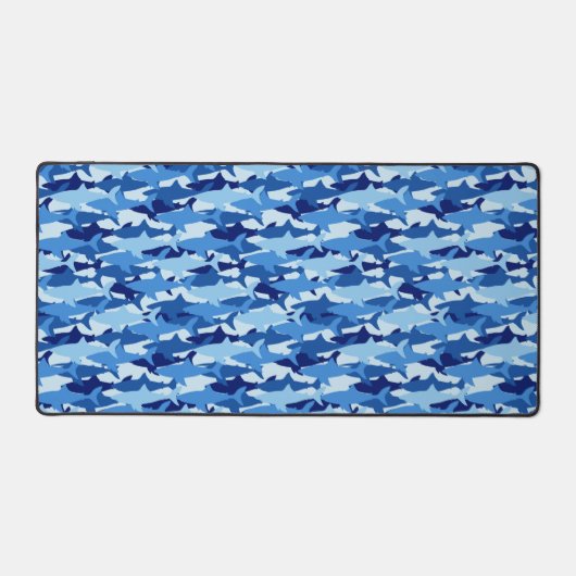 Blaues Hai Muster Schreibtischunterlage (Vorderseite)