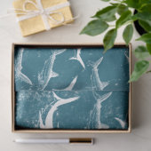 Blaues Hai-Muster Seidenpapier (Geschenk)