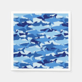 Blaues Hai Muster Serviette (Vorderseite)