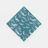 Blaues Hai-Muster Serviette (Ecke)