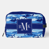 Blaues Hai Muster Waschbeutel (Rückseite)