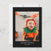 Blaues Halloween-Foto Dankeskarte (Rückseite)