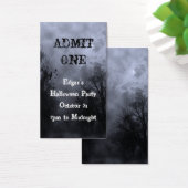 Blaues Halloween-Spuk-Sky-Party-Ticketvorlage (Schreibtisch)