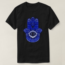 Blaues Hamsa Symbol-Indie Kunst-Grafik-T-Shirt T-Shirt