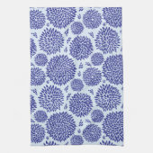 Blaues handgezeichnet Blume-Muster Geschirrtuch (Vertikal)