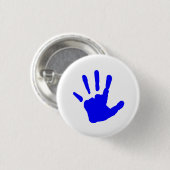 Blaues Handprint Button (Vorne & Hinten)