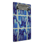 blaues Handy-Notebook Mini Klemmbrett (Schrägansicht)