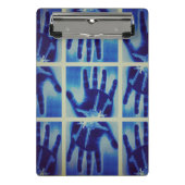 blaues Handy-Notebook Mini Klemmbrett (Vorderseite)