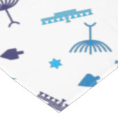 Blaues Hanukkka-Symbol Tischdecke (Schrägansicht)