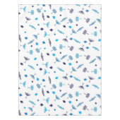 Blaues Hanukkka-Symbol Tischdecke (Vorderseite)