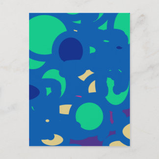 Blaues Happy Love Postkarte