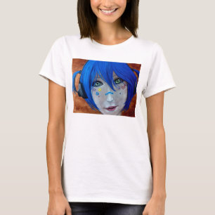 Blaues Harajuku T-Shirt