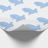 Blaues Häschen-Packpapier Geschenkpapier (Ecke)
