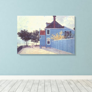 Blaues Haus in Zaandam von Claude Monet Leinwanddruck