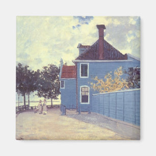 Blaues Haus in Zaandam von Claude Monet Magnet