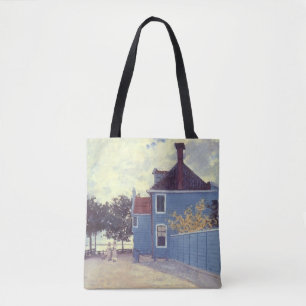 Blaues Haus in Zaandam von Claude Monet Tasche