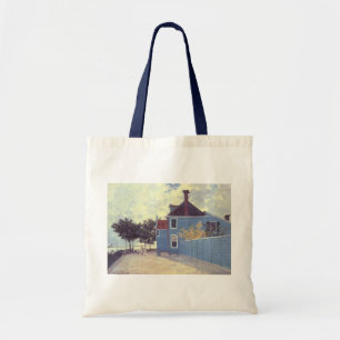 Blaues Haus in Zaandam von Claude Monet Tragetasche