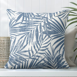 Blaues Haus Palm Leaf Throw Kissen