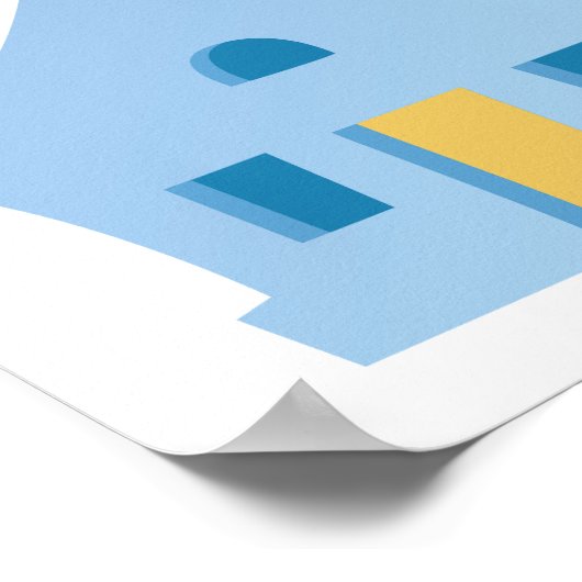 Blaues Haus Poster (Ecke)