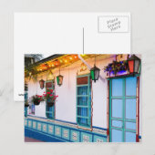 Blaues Haus Postkarte (Vorne/Hinten)